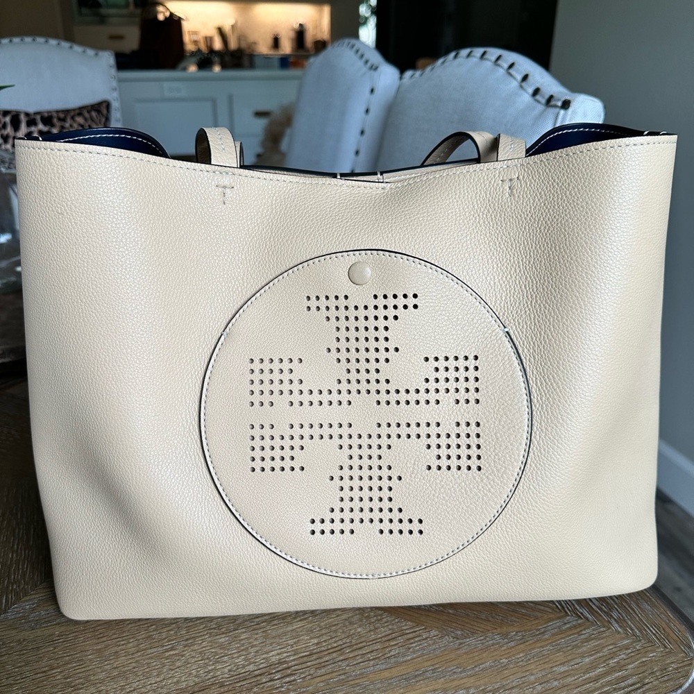 Tory Burch pebble leather tote bag